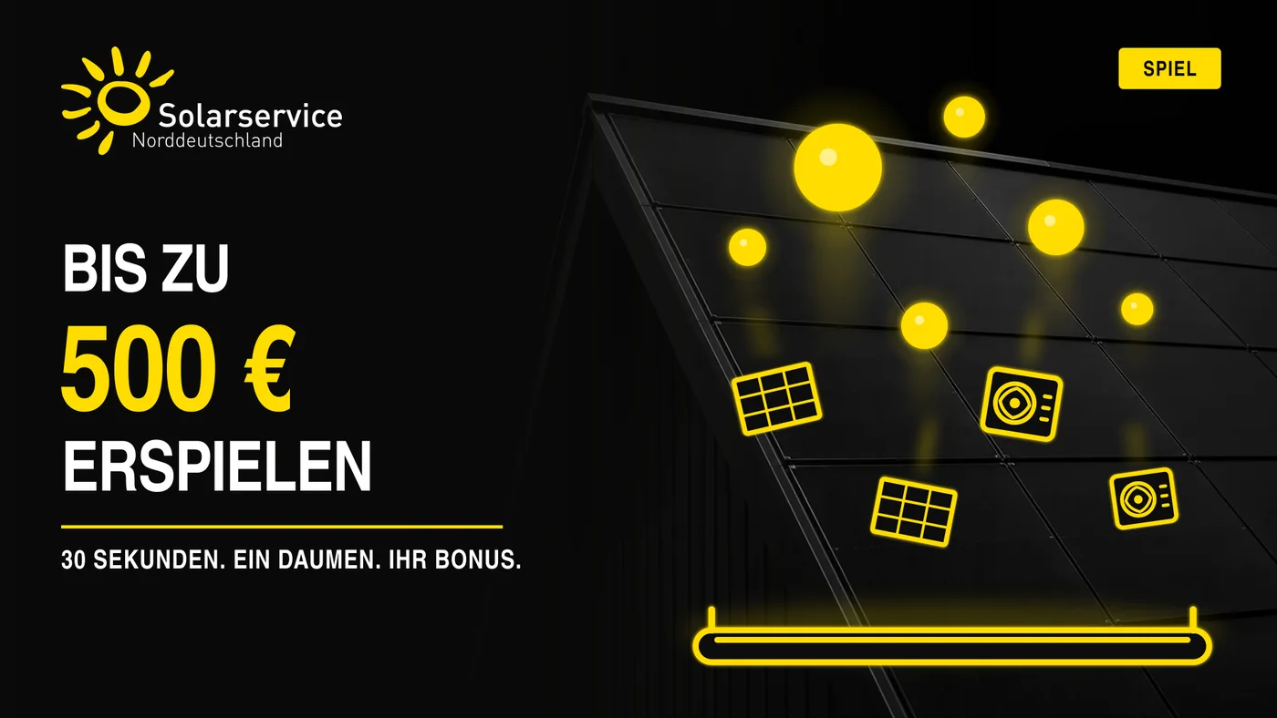 Solardach mit eingefangenen Sonnen als Lichtkugeln